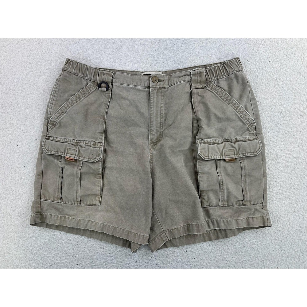 Columbia Cargo Shorts Mens 40 Beige 7" Inseam Cotton Canvas Hiking Trail Outdoor